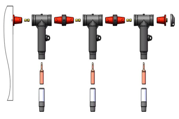 Conector de codo (enchufe) de 250A